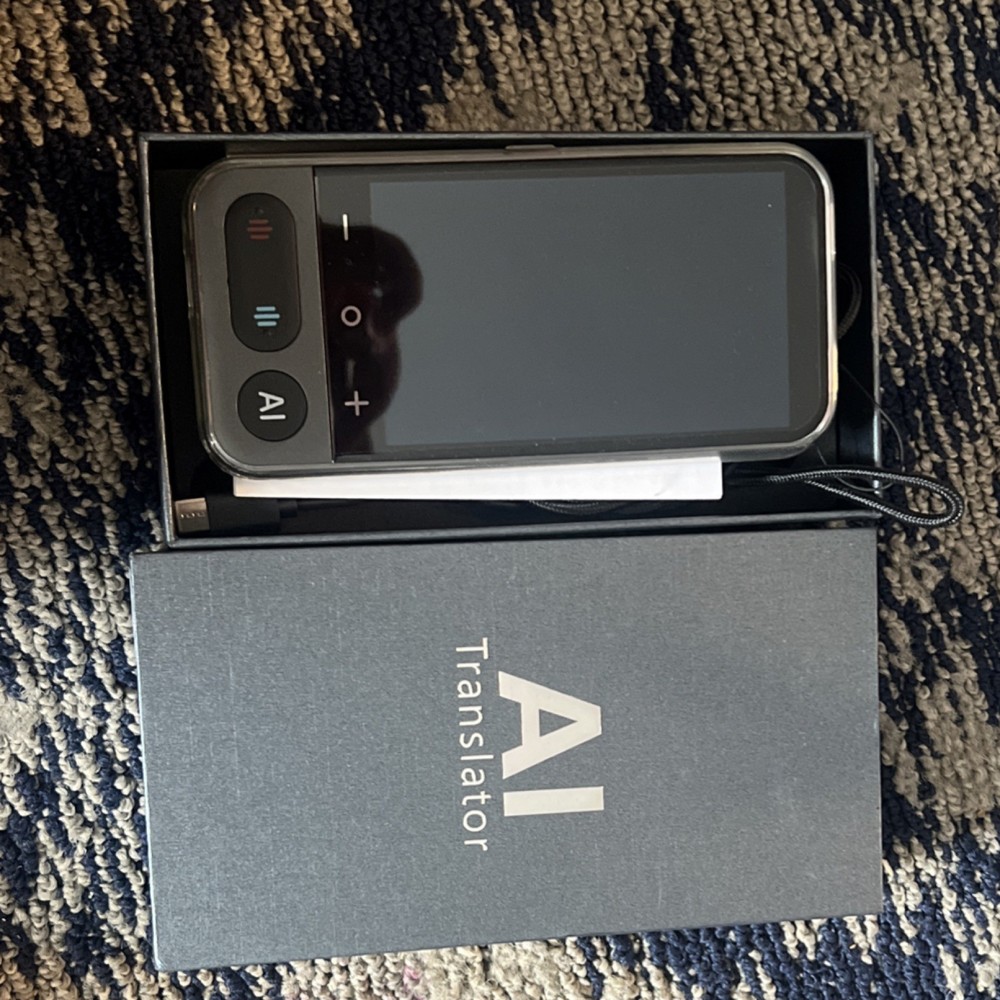 AI Translator Handheld Electronic Language Device Battery & Power Cord
