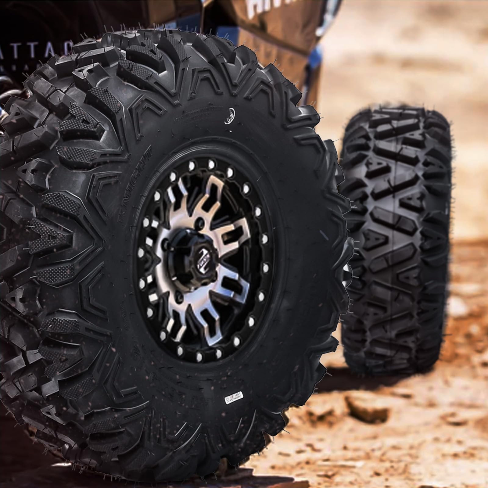 2 Pack 26x9-12 26x9x12 All Terrain ATV UTV Mud Tires 6 Ply Tubeless Trail Tires