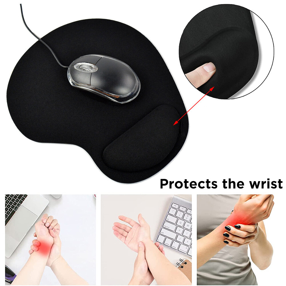 Mouse Pad Wrist Rest Support Ergonomic Comfort Mat Non-Slip PC Laptop Computer