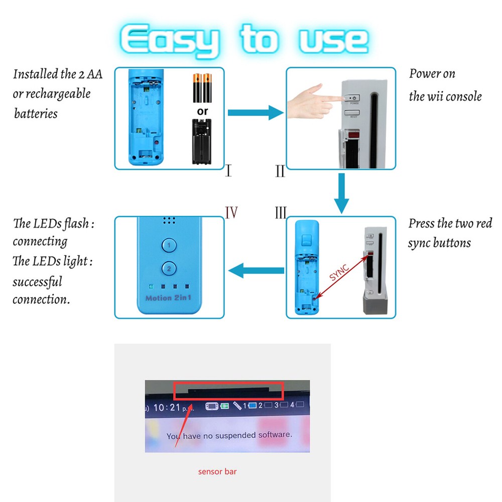 For Nintendo Wii /Wii U Wii Remote Nunchuck Controller Classic Pro Controller US