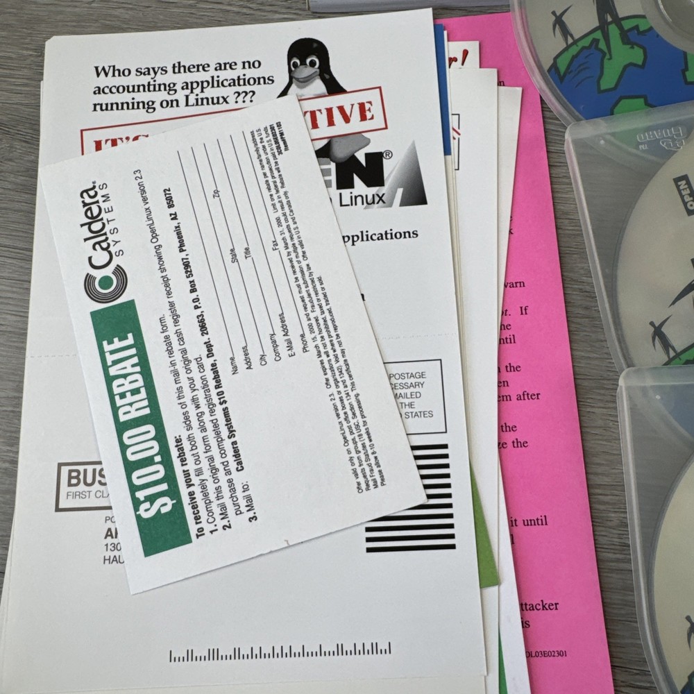 1999 Open Linux 2.3 Original Box Set Complete