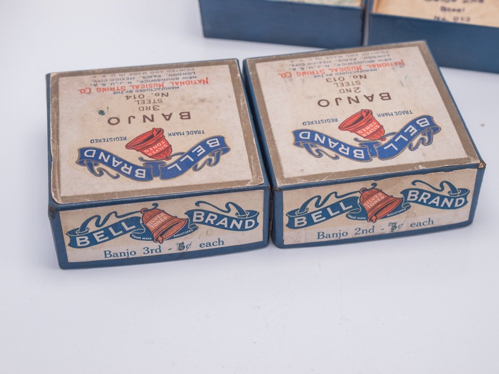 Vintage NOS - Bell Brand Banjo Strings 3x 2nd & 4x 3rd Strings Bulk Boxes