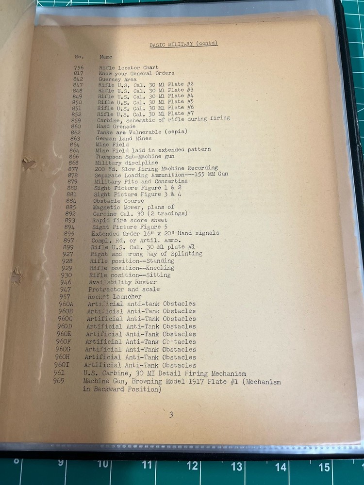 WWII US Army Basic Military Training Program Binder 1944