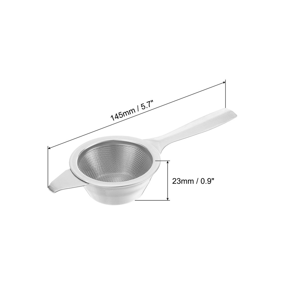 Tea Infuser Filter with Handle Tea Strainer for Loose Leaf Tea Silver