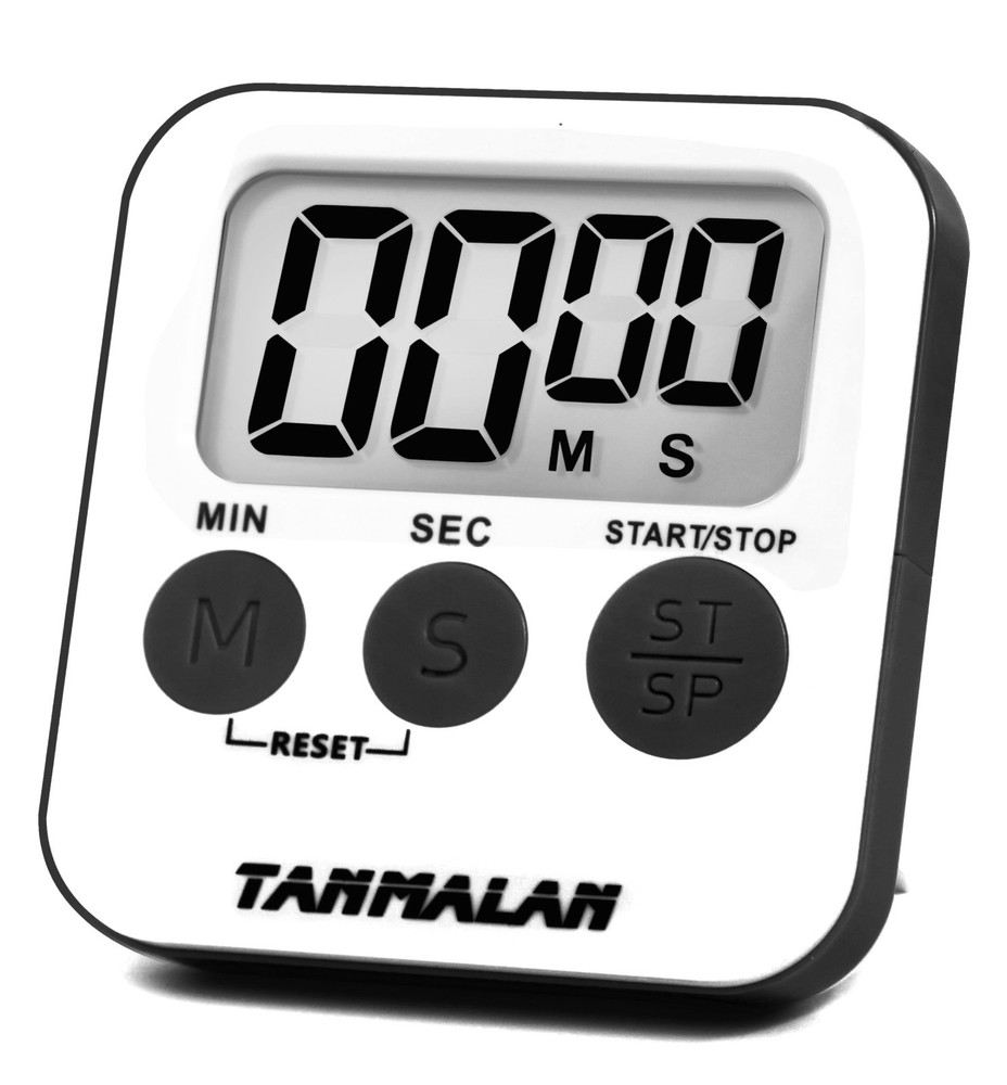 Large Digital Kitchen Timer Magnetic Countdown Count Up Loud Alarm Gray