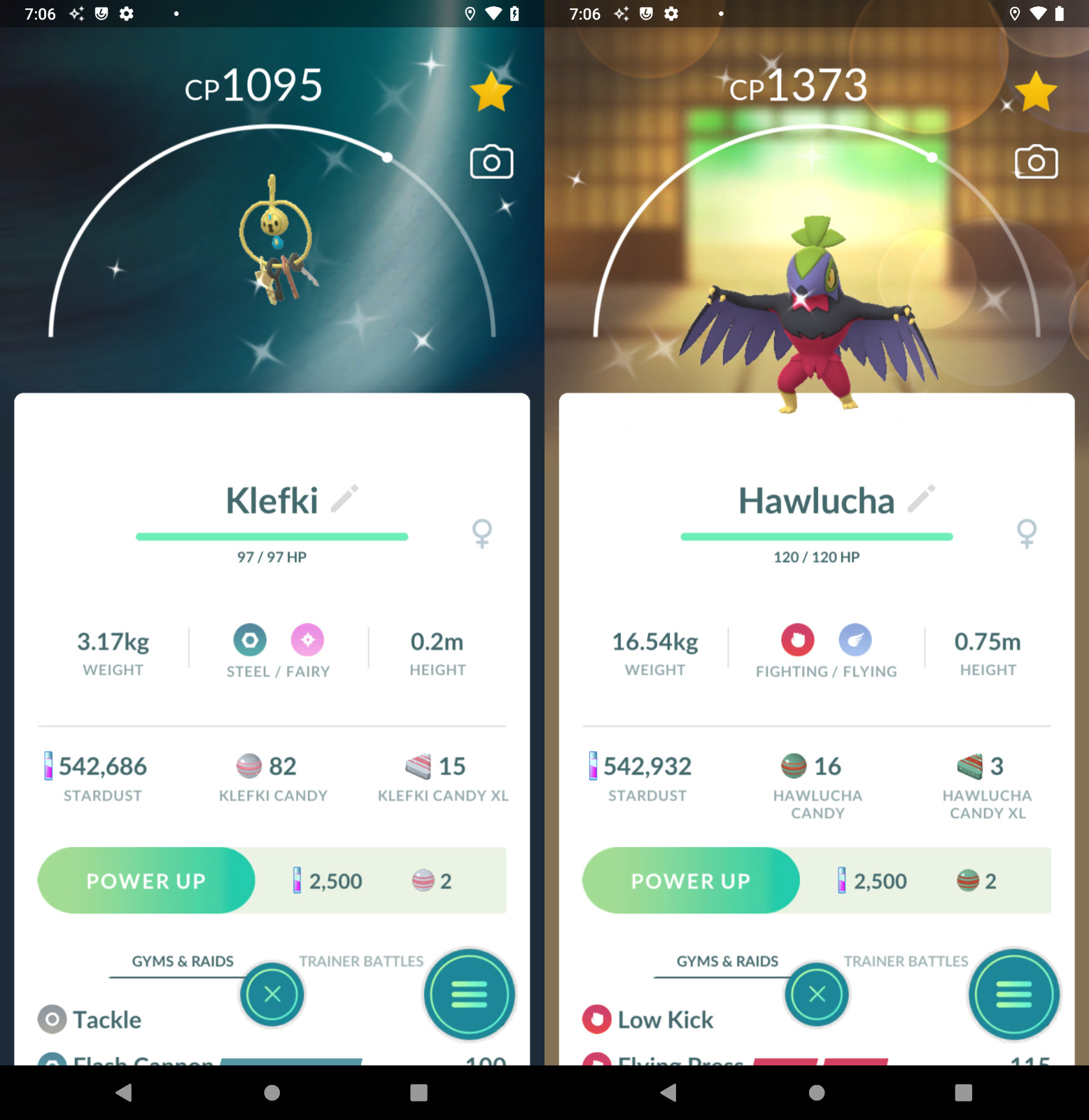 Shiny Klefki, Hawlucha, Honedge Tr-de 1M Stardust