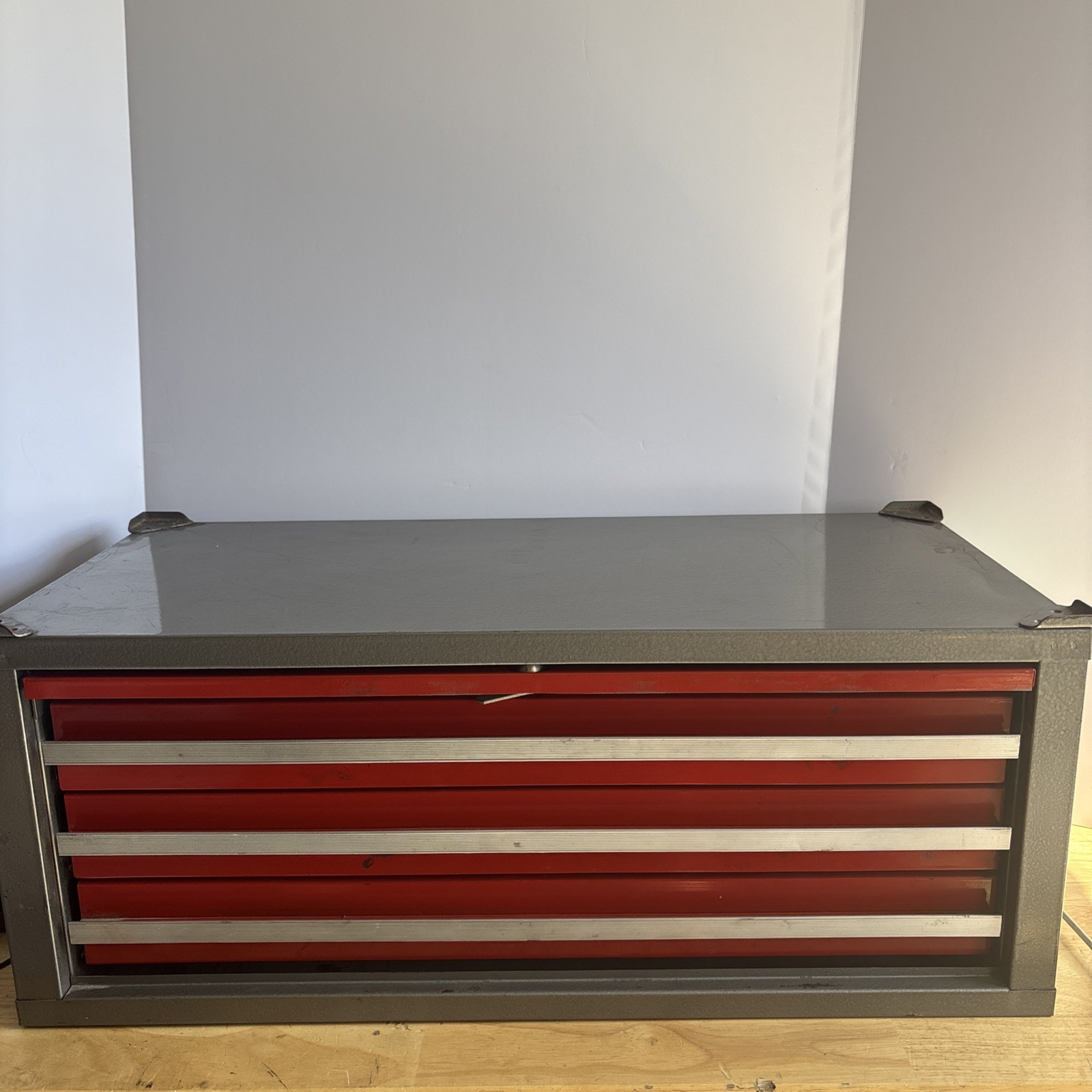 Craftsman Mid Riser Middle Intermediate Tool Box Chest 3 Drawer Vtg USA No Key