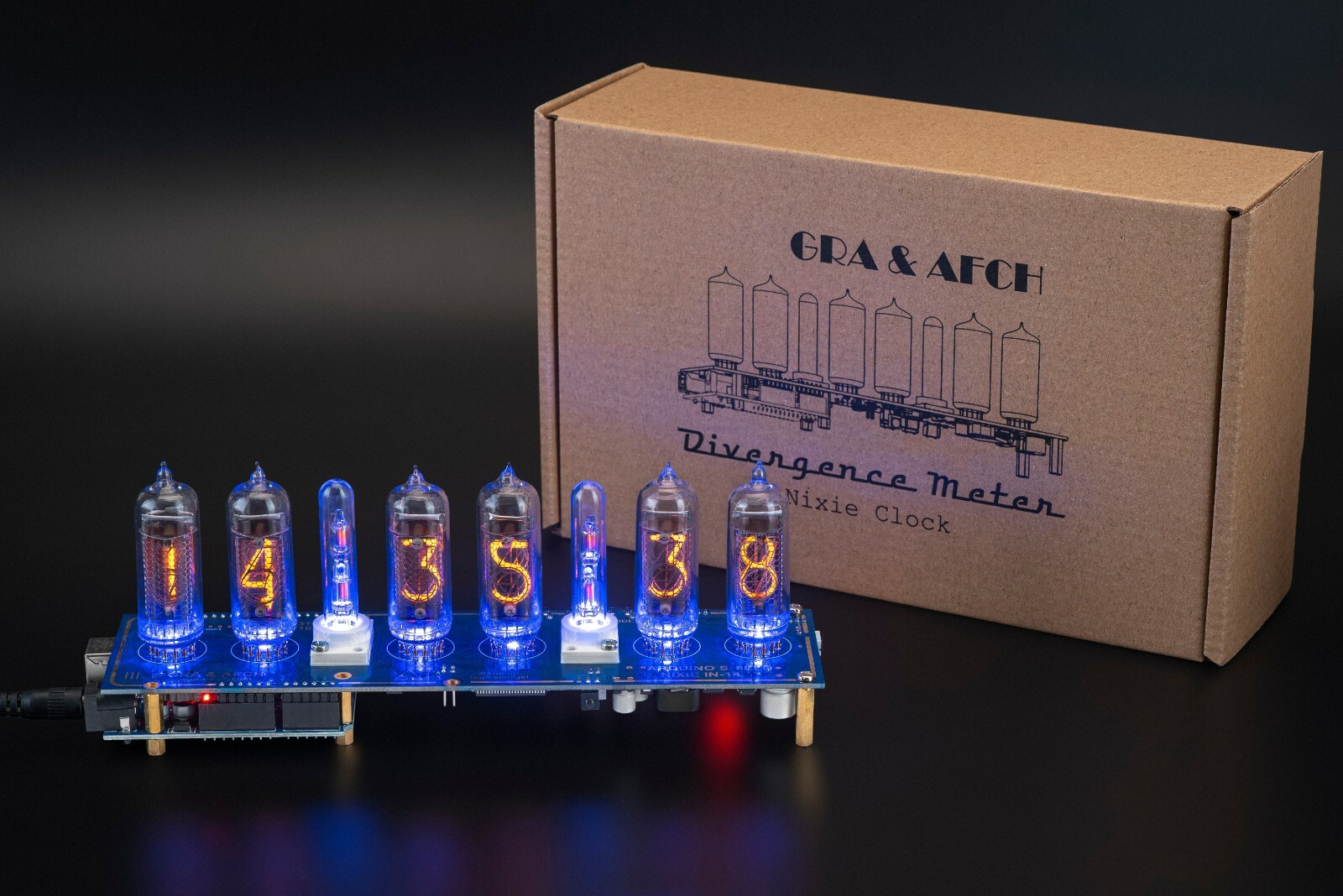 Nixie Tube Clock IN-14 Arduino Shield NCS314 WITH TUBES FAST DELIVERY 3-5 Days