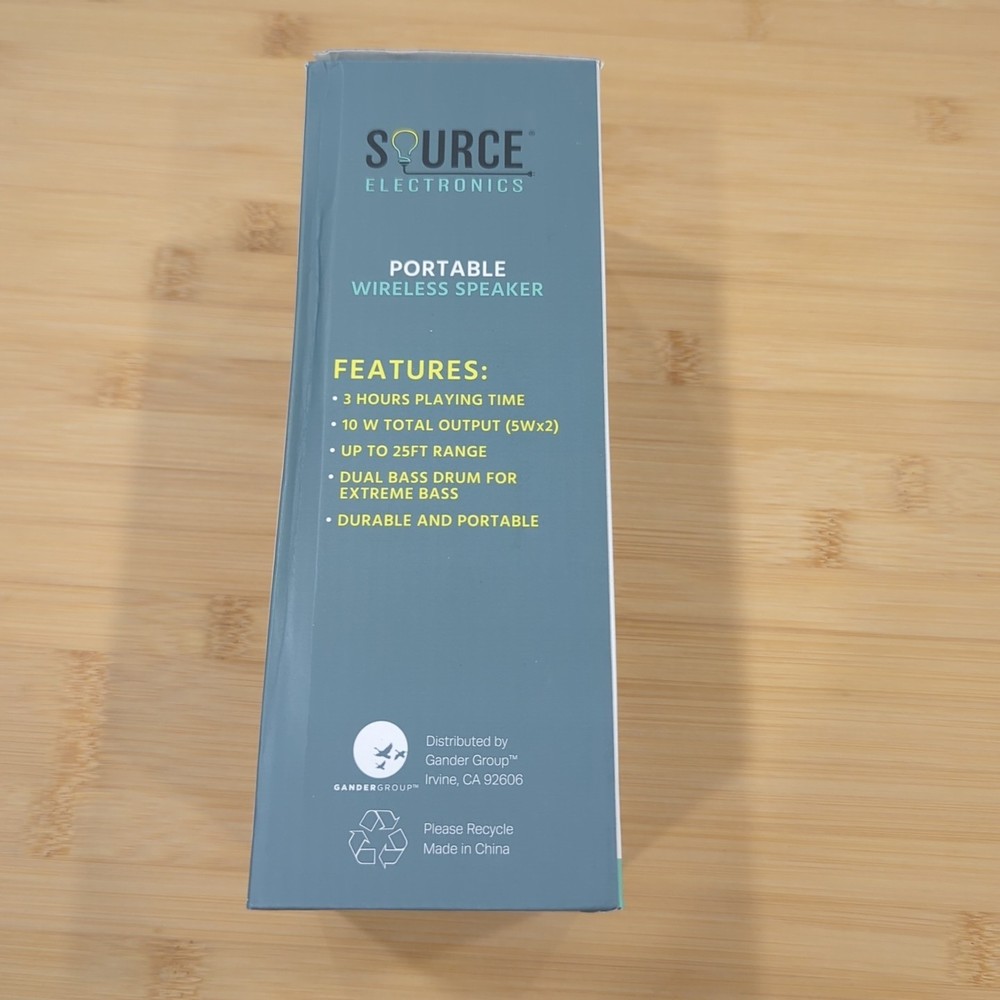 *NEW Source Electronics Wireless Bluetooth Speaker 10W Total