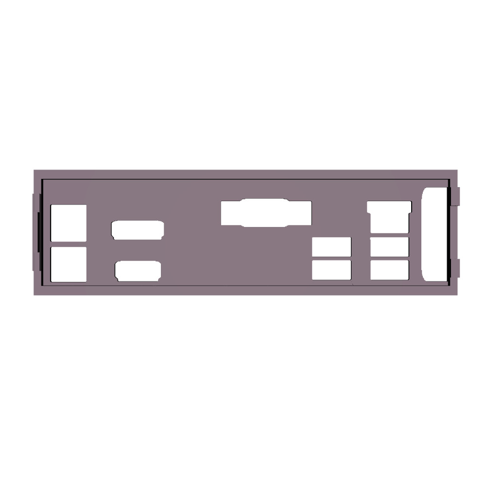 Asus D500TD Main BD I/O Shield, 3D Printed, IO Backplate