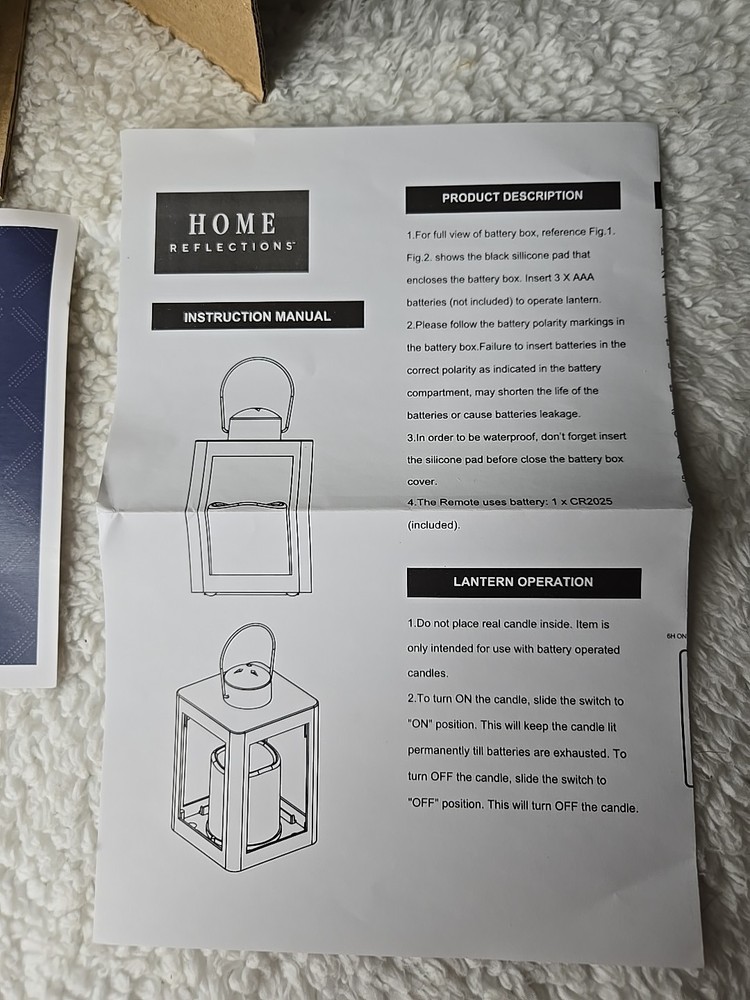 Home Reflections S/3 Mini Lanterns with Remote & Gift Boxes Bronze Color