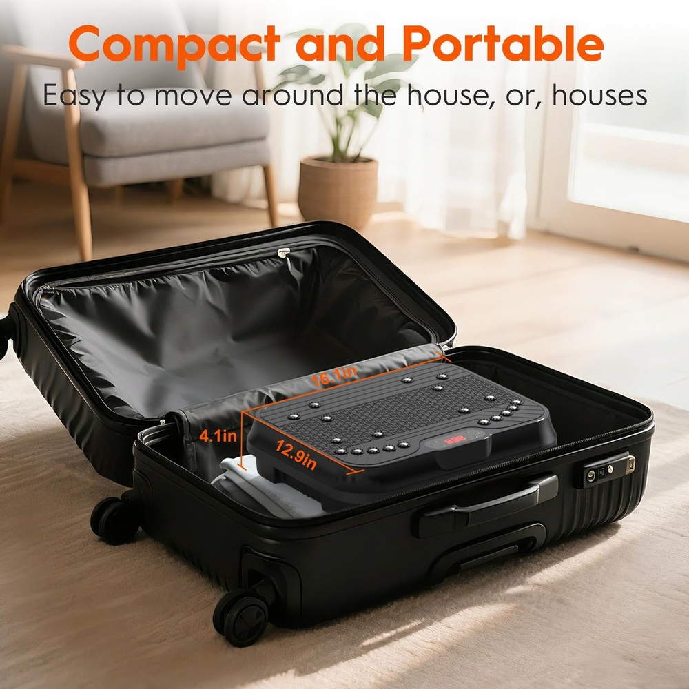 Vibration Plate Exercise Machine, Vibrating Plate for Lymphatic Drainage, 400...