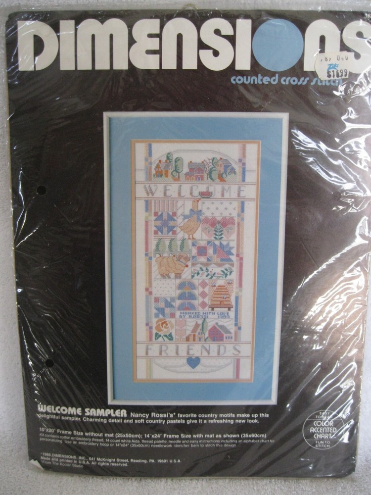 DIMENSIONS "WELCOME SAMPLER" CROSS STITCH KIT