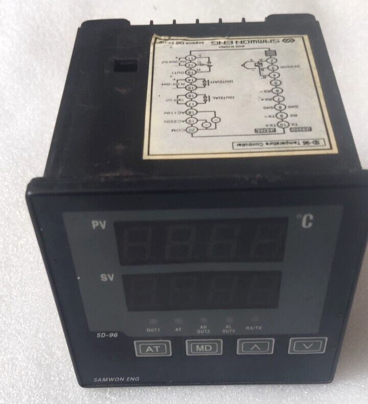 SAMWON ENG SD-96 TEMPERATURE CONTROLLER RANGE: -150 -1200 C MODEL:SD-96K12RRAN