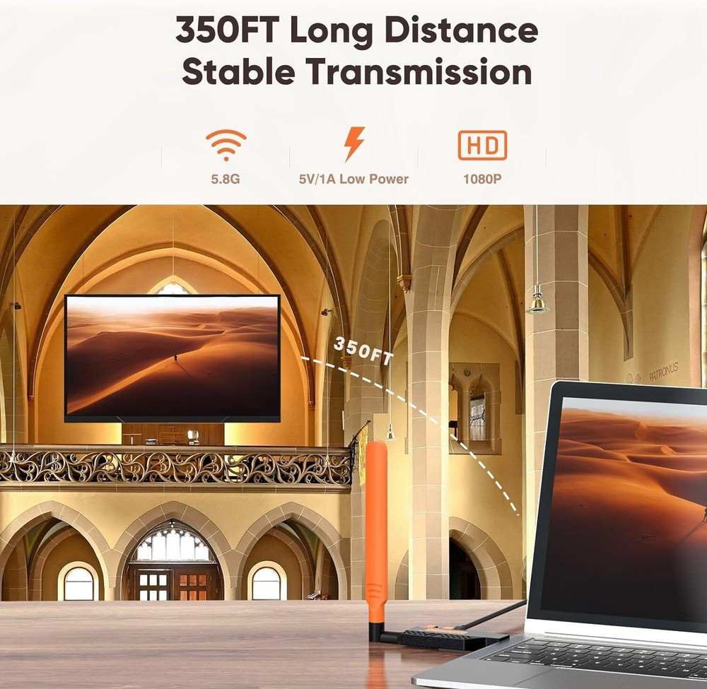 Long Range 1080P HDMI Wireless Extender Video Screen Transmitter & Receiver Kit