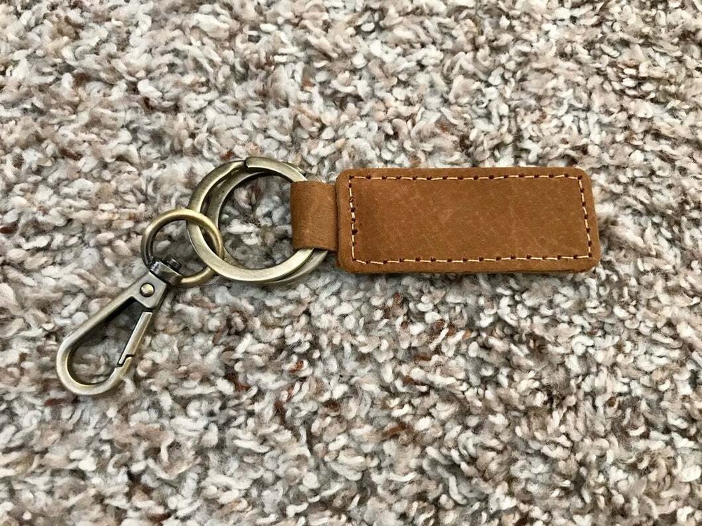 Personalized Keychain, Customized Leather Keychain