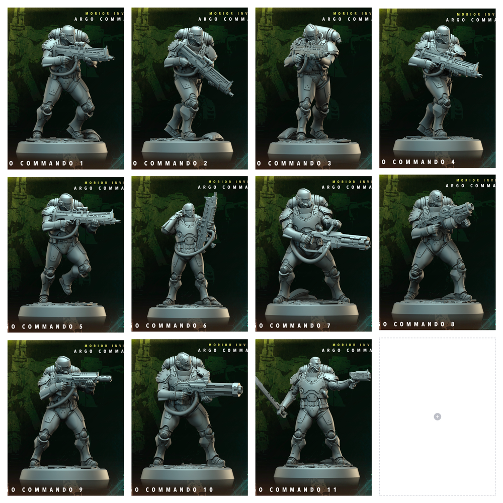 3D Printed Archvillain Games Argo Commando Morior Invictus Argo Commando 28 32mm