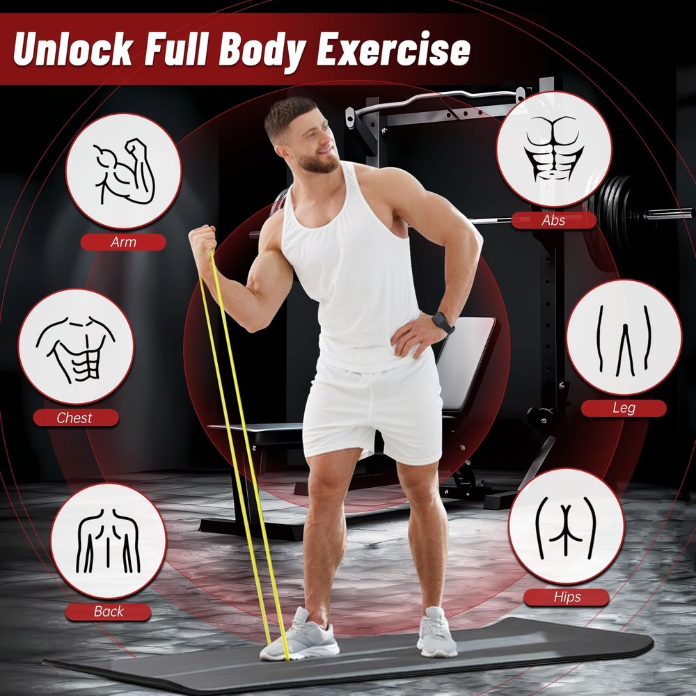 Resistance Bands for Working Out, 4-Level Pull Up Assistance Bands, Exercise ...