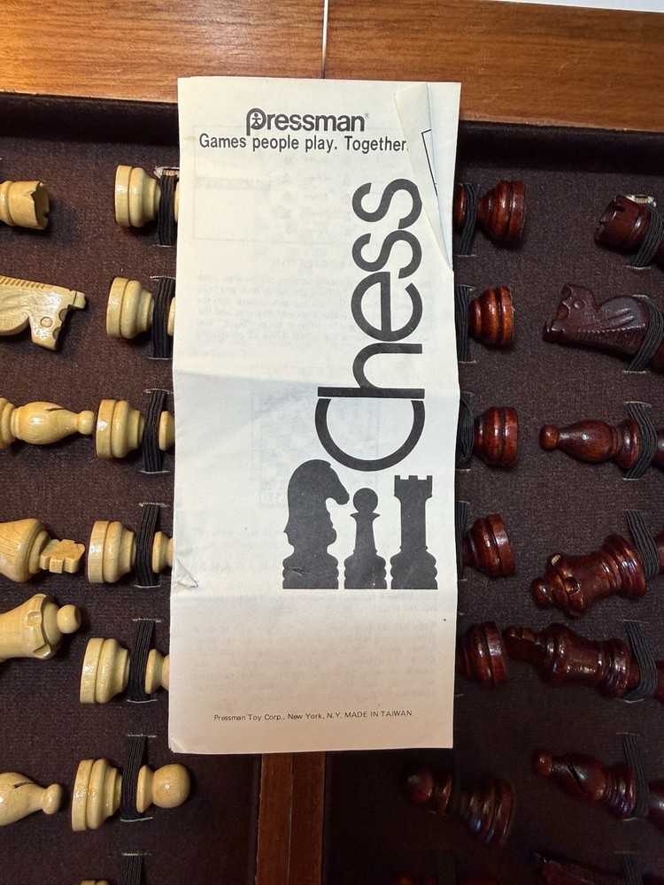 Vintage Pressman Tournament Chess Set Foldable