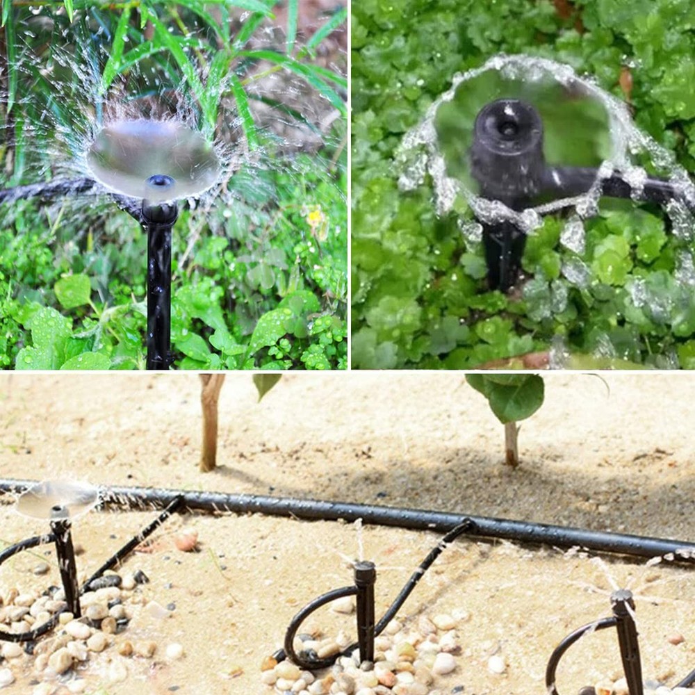 25Pcs 360° Adjustable Water Flow Irrigation Drippers Stake Emitter Drip System