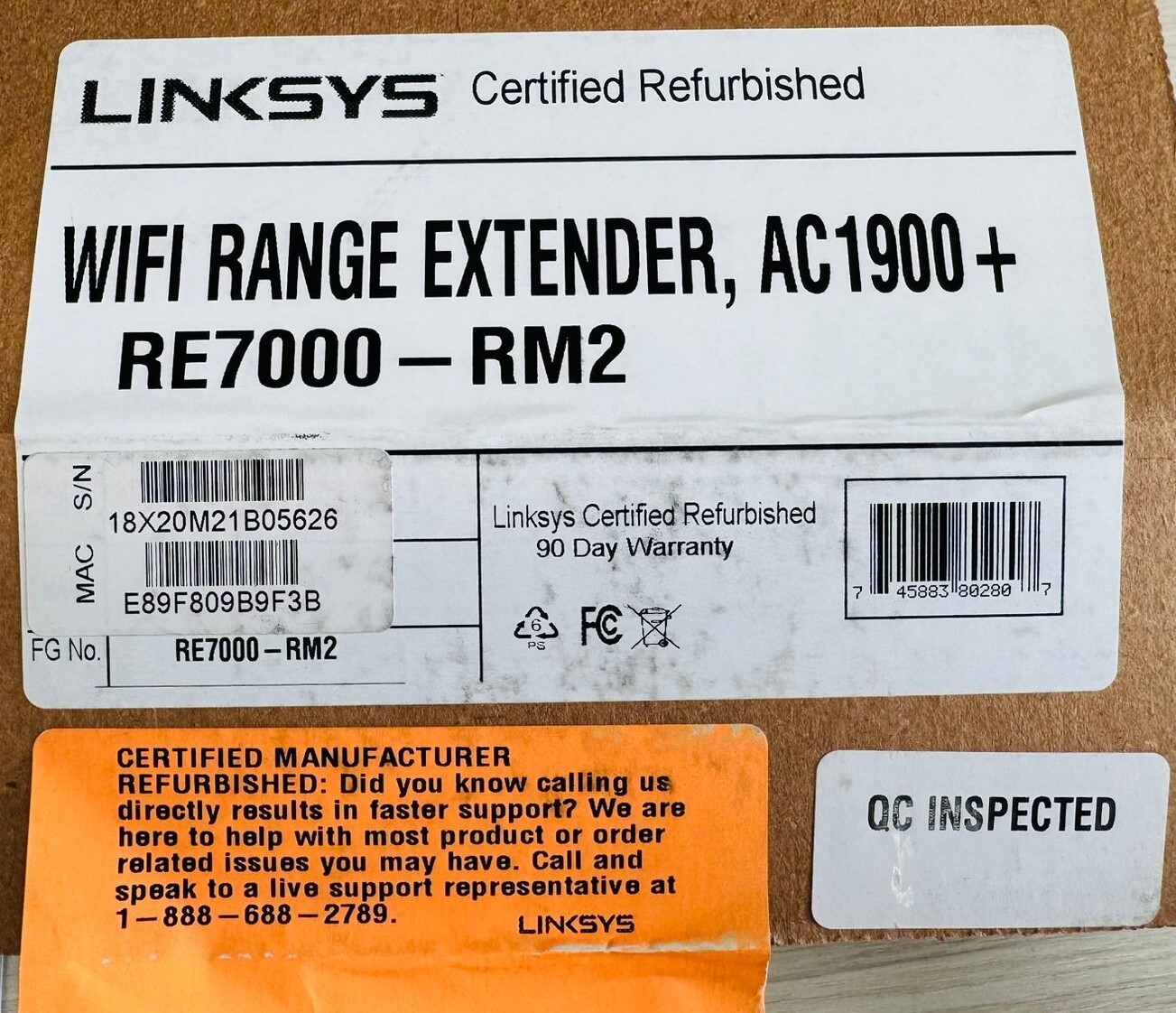 Linksys AC1900 Gigabit Range Extender/WiFi Booster/ Repeater -Max Stream RE7000