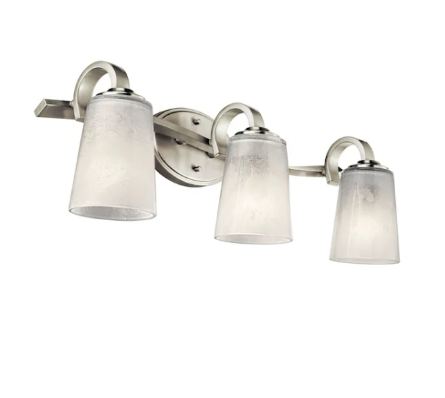 Kichler Lighting 3-Light Oxby Brushed Nickel Bathroom Vanity Light