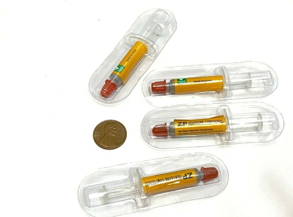 4 Pieces Silver Thermal Grease CPU Heatsink Compound Paste Syringe B24