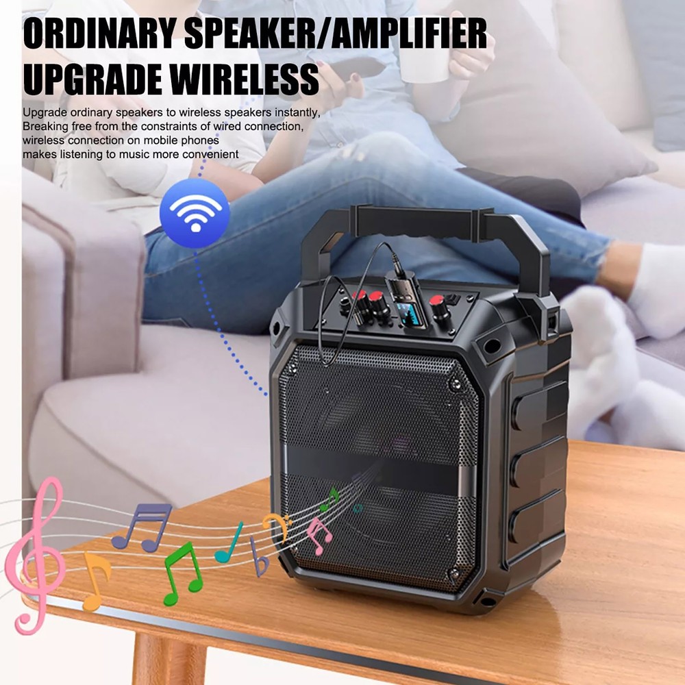 1Pc Wireless Bluetooth5.4 Transmitter Receiver Audio 3.5mm Jack Aux Adapter DC5V