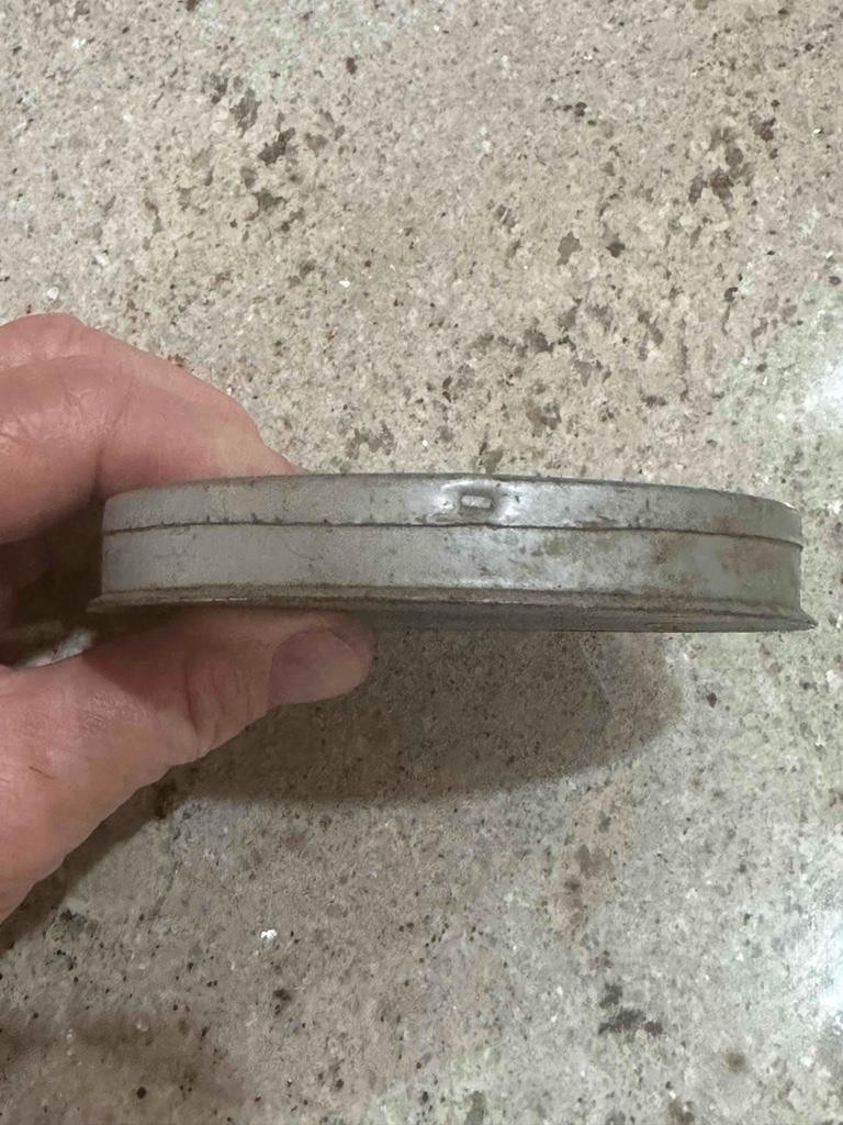 Vintage Aluminum 4" LEADER BOX Embossed Lid For Fly Fishing Leader Line