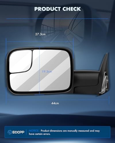 Black Manual Adjusted Side 1994-2001 for Dodge/Ram Black - Manual Adjusted