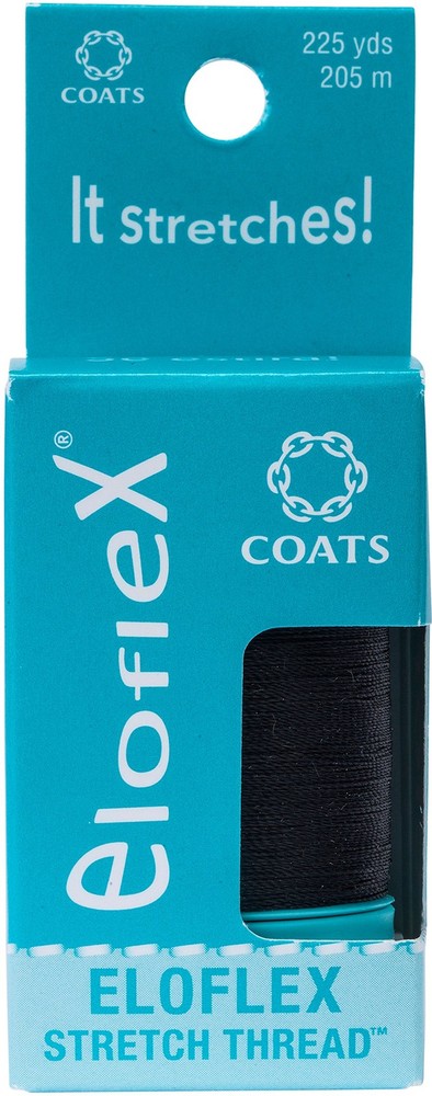 Coats Eloflex Stretch Thread, Black/Grey