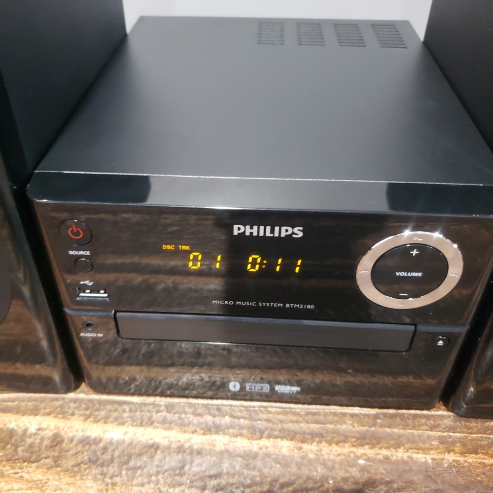Philips BTM2180 Micro Music System Bluetooth CD MP3 USB Tested