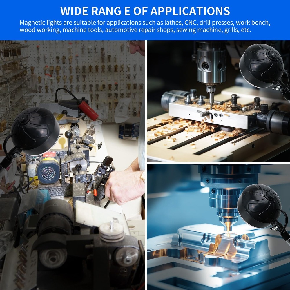 WangJiaTai Magnetic Work Light, LED Machine Light, Work Light with Flexible ...