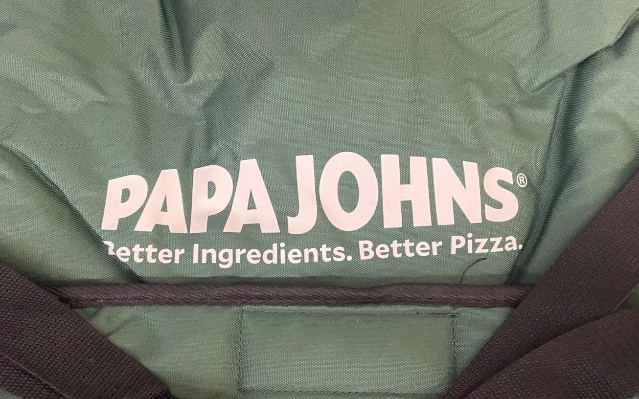 Papa John's Green Large Pizza Delivery Bag Thermally Insulated Door Dash Etc.