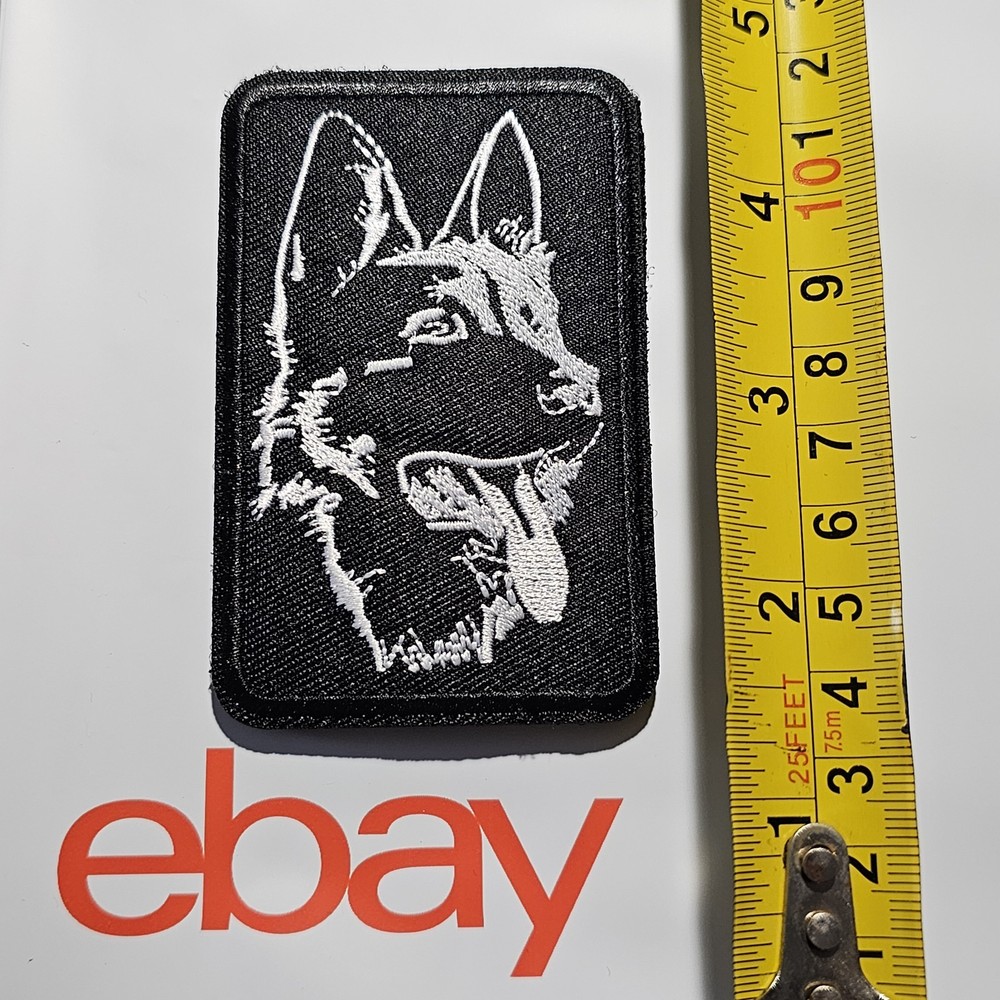 GERMAN SHEPHERD DOG HOOK & LOOP BACK VELKRO P165 PATCH SEW ON GERMAN SHEPHERDS