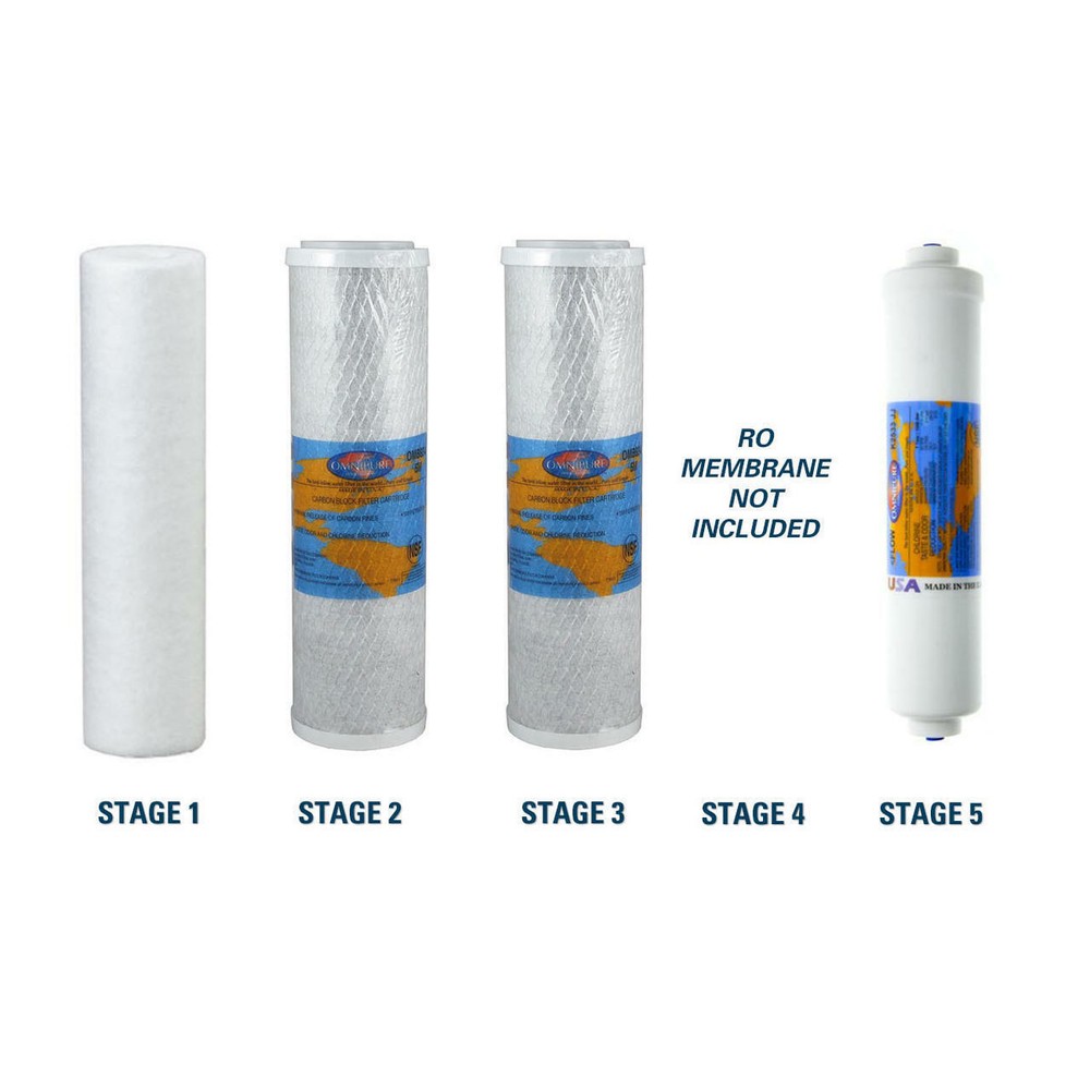 PUREVALUE 5EZ50 RO Filter Replacement Kit (Membrane Sold Separately)