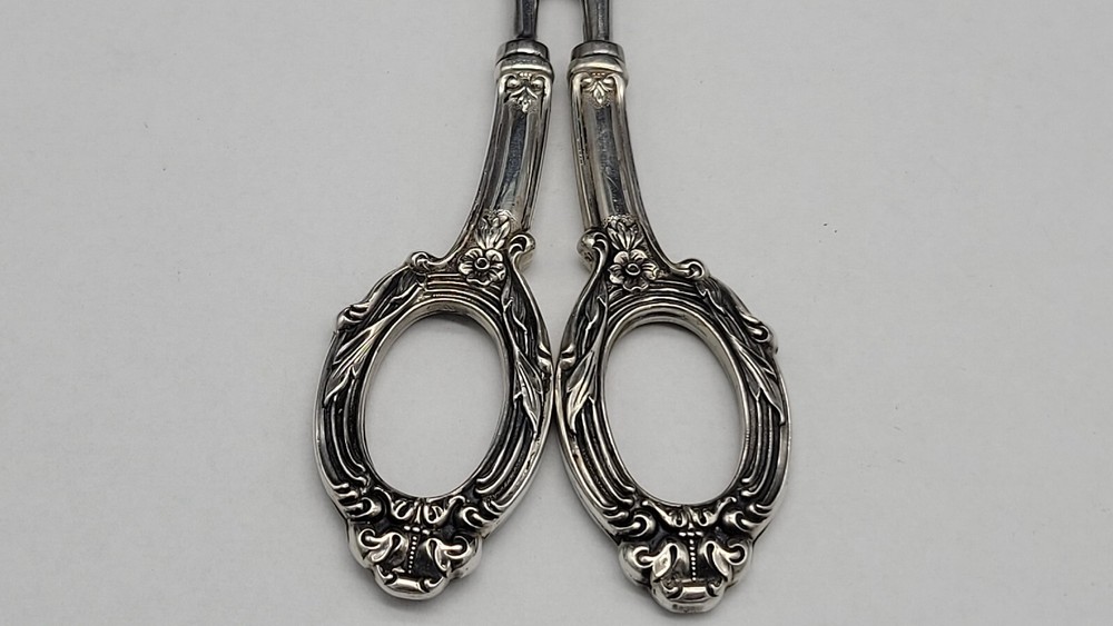 Vintage WEB STERLING HANDLE GRAPE SHEARS, ITALY
