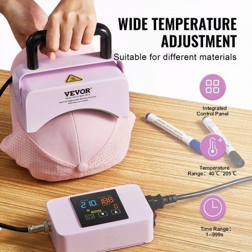 Hat Press Machine Mini Hat Heat Press for Caps with Integrated Control