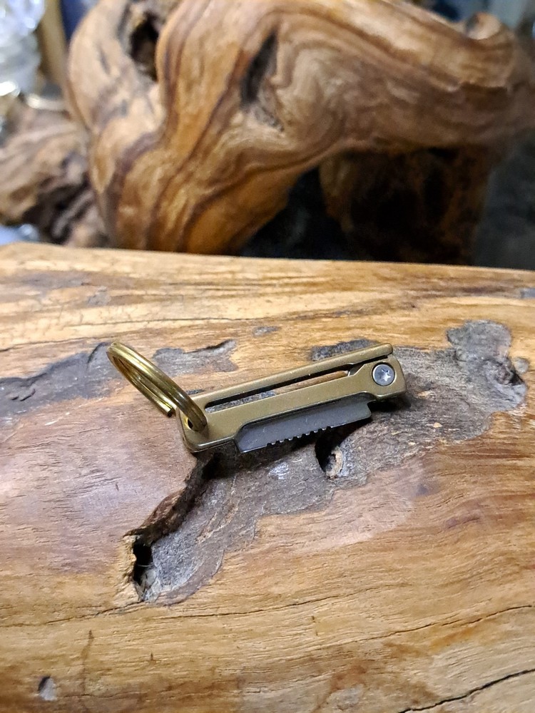 Super Mini Brass Keychain Knife