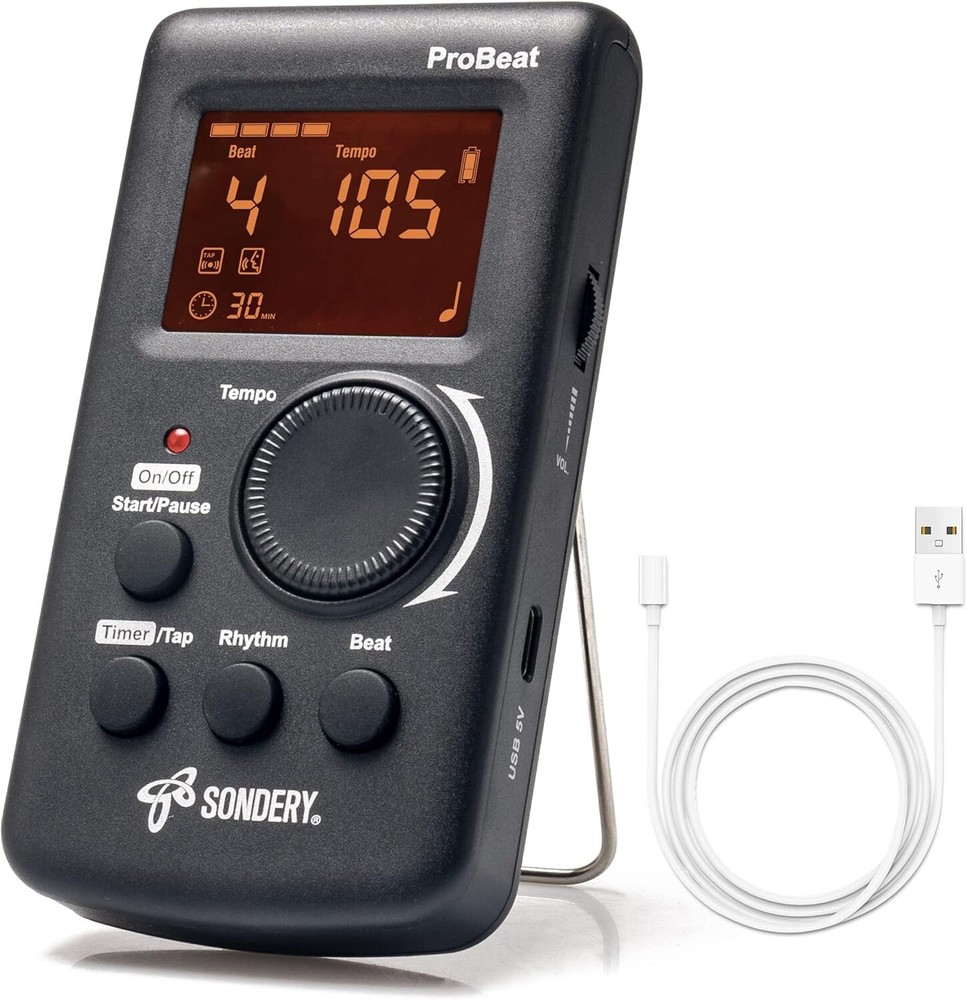 Versatile Digital Metronome with Pocket Size, Timer, and 3 Sound Options