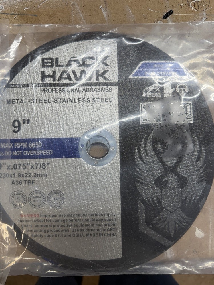 Black Hawk Professional Abrasive Cut Off Blades