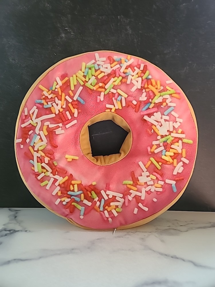 Pink Sprinkle Donut Pillow