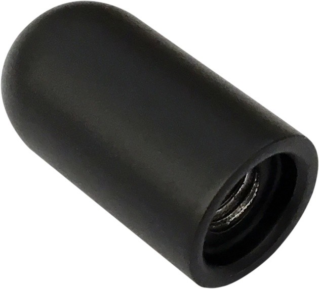 Drag Specialties Aluminum Antenna Stud Cap for Harley Black