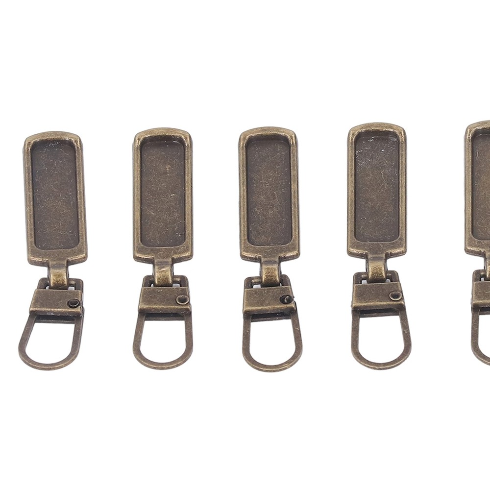 § Bronze 6Pcs Zipper Pull Tab Rustproof Detachable Colred Zipper Pull