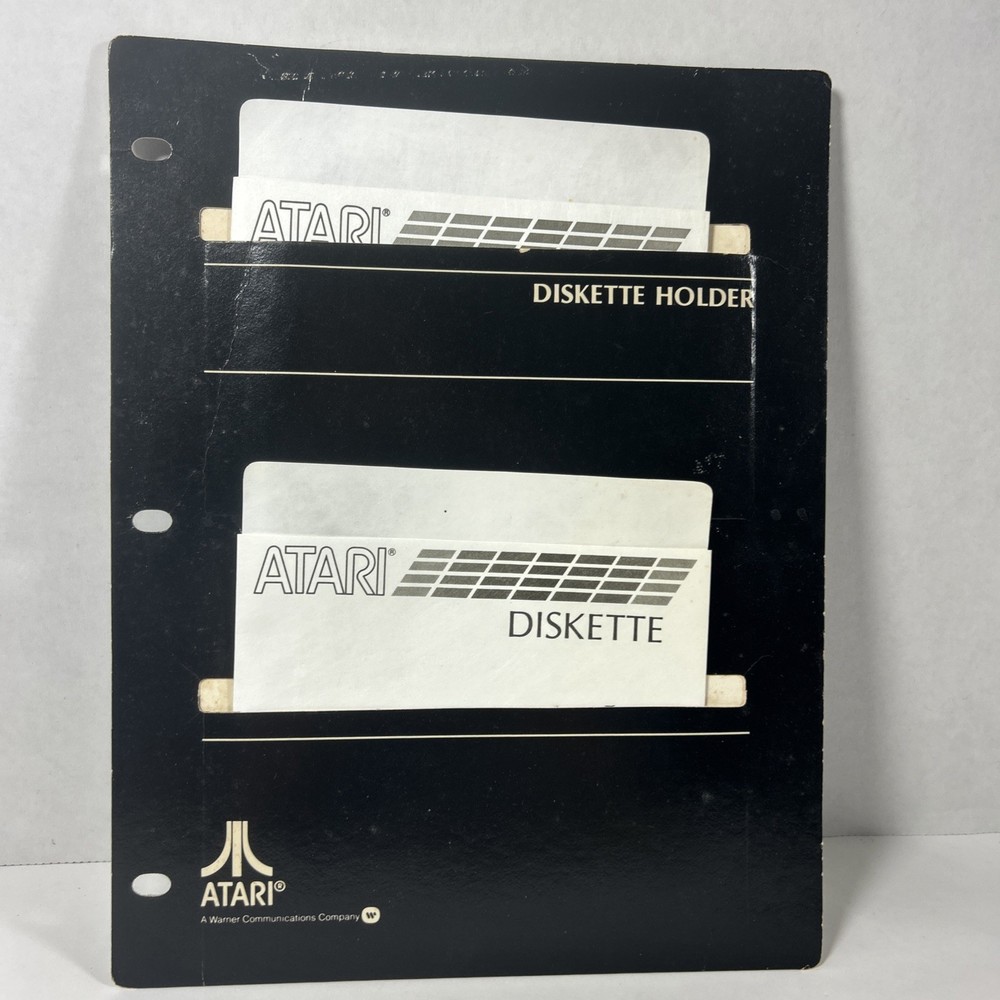 Atari Floppy Disk Diskette Holder with 2 Branded Diskette Sleeves