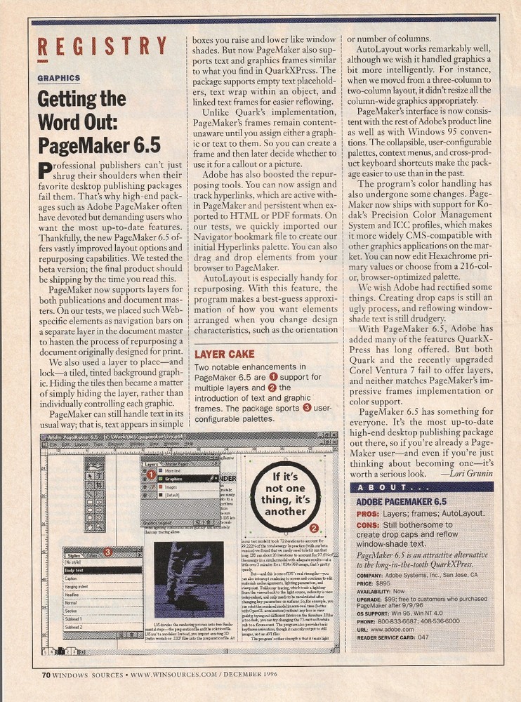 Vintage Software - Adobe PageMaker for Windows v5.0 / 6.0 / 6.5
