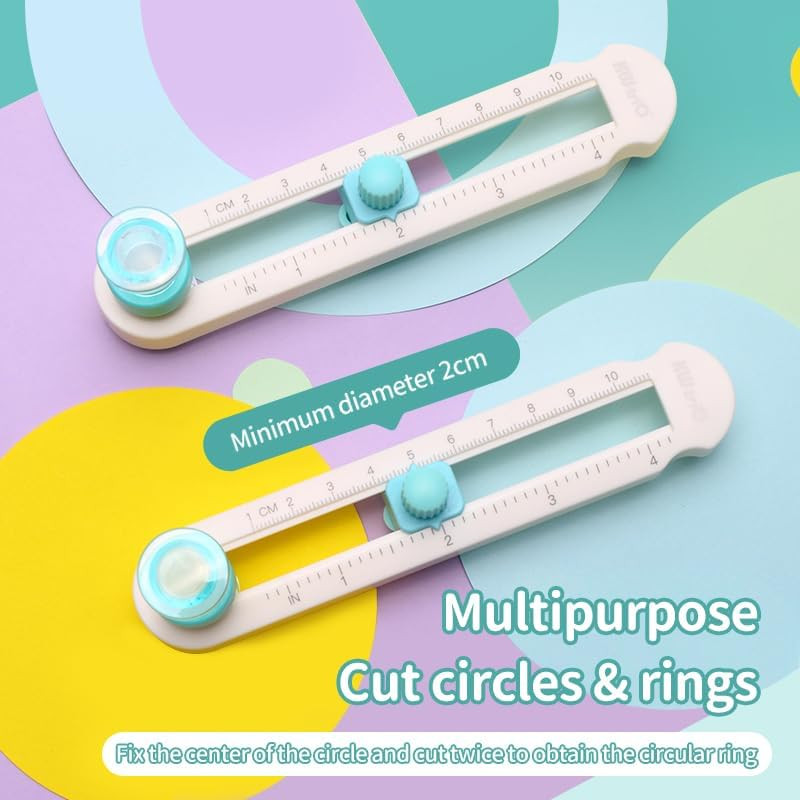 Circle Cutter, Circle Paper Cutter with 4PCS Replacement Blades, Adjustable Any