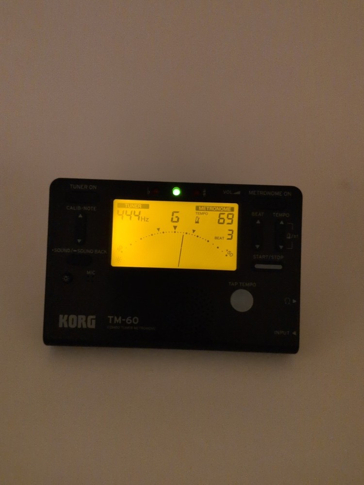 Korg TM-60 Tuner Metronome Combo Backlit Display