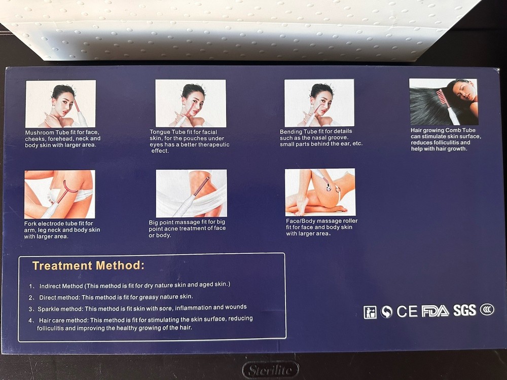 High Frequency Facial Machine Ozone Sterilization Multiple Electrodes Anti-Aging