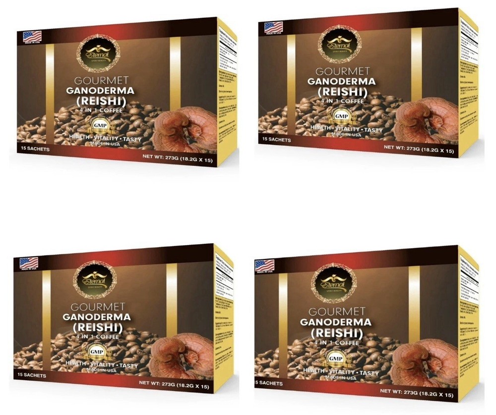 4 packs Café Ganoderma (reishi) 4 in 1 Coffee